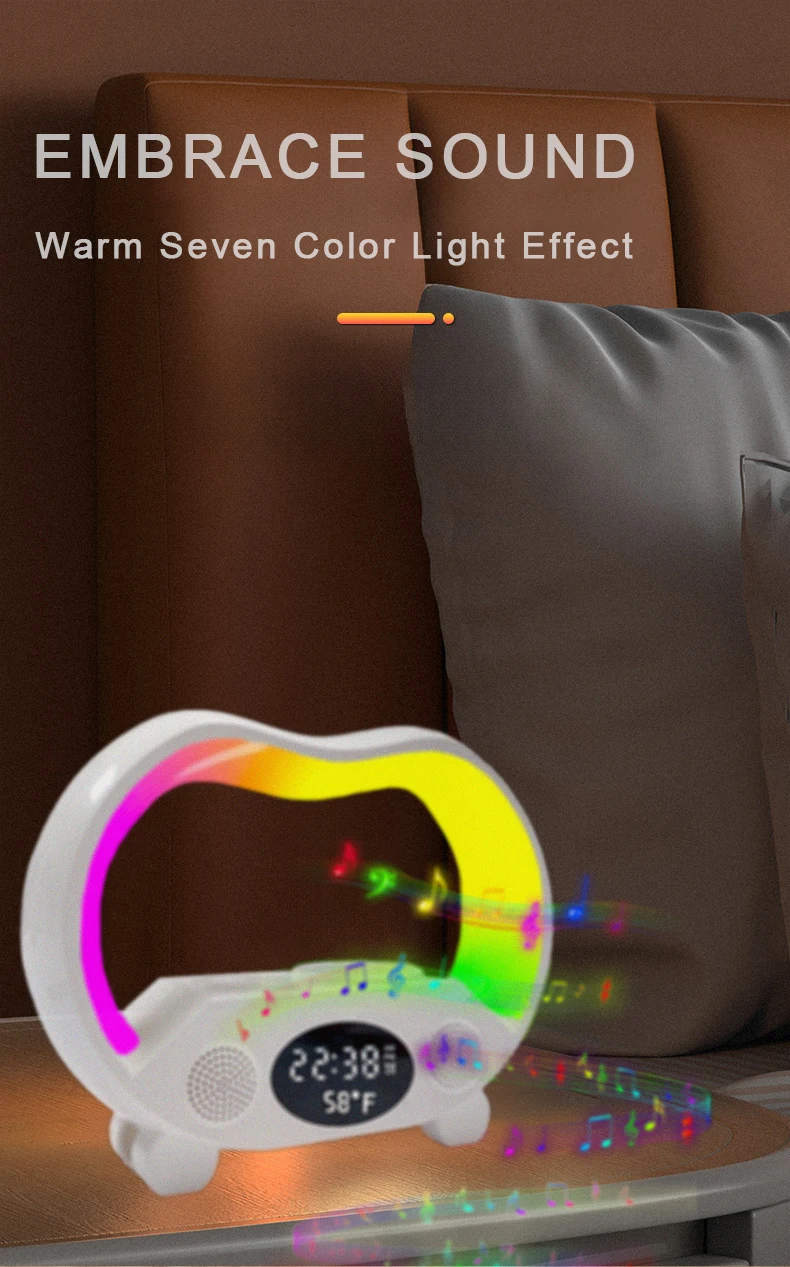 Lamp Speaker G Shaped Wireless Charger G Speaker Led Lamp Bedside Light