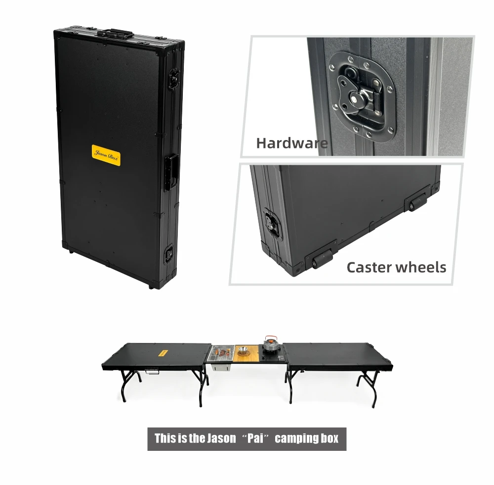 Schwarze Flache Box IGT-Modul Große Erweiterbare Faltbare Campingbox Mobile Outdoor-Station – Detail 1