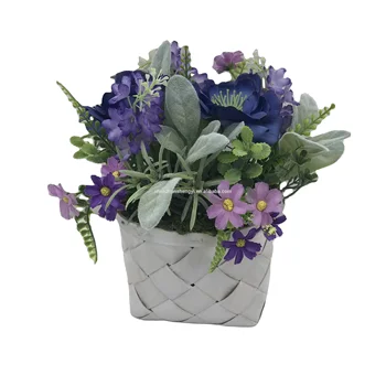 Artificial home Decorative Bonsai purple fake flower for living room wedding Table Centerpieces Decor