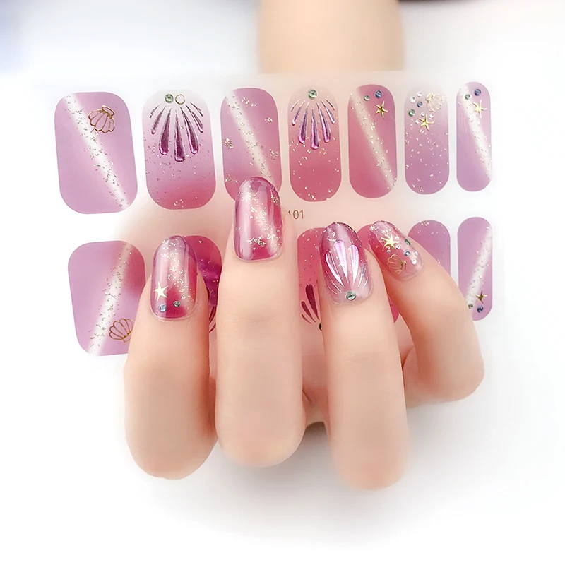 
Beautysticker 2020, высококачественные обертки для ногтей с украшением, 3D клейкие Полные наклейки для ногтей, маникюр 