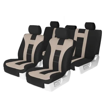 2024 Custom Design Hot Style Black White Polyester Universal Protector Airbag Seat Covers