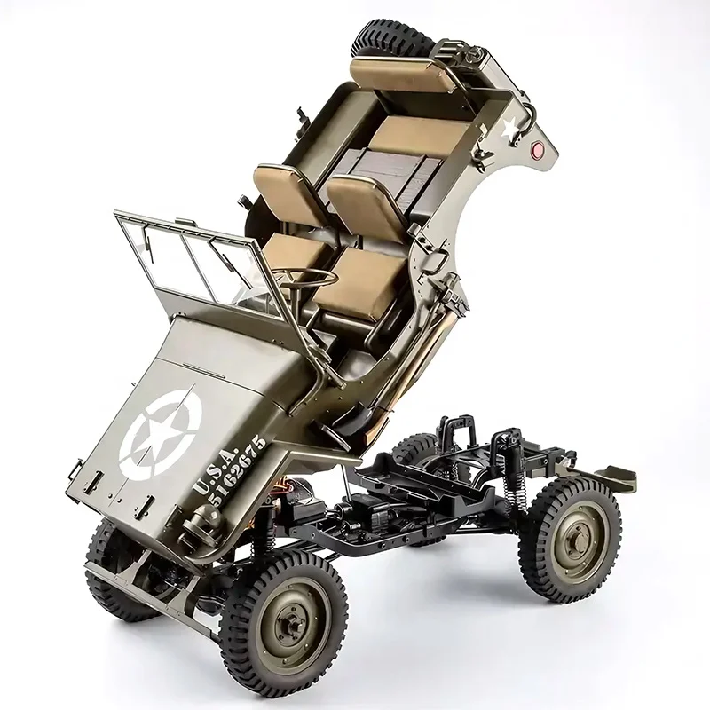 ホビーラジコン rochobby  FMS 1:6 1941 Willys MB 1:6 MB Scaler Gun V2 | Realistic Willys RC Accessory