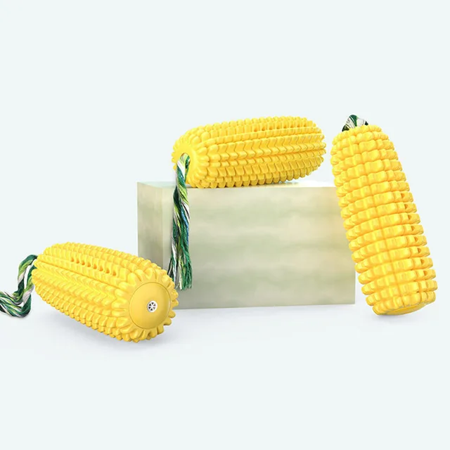 Eco-Friendly Pet Dog Chew Gum Toy Corn Teething Stick Bite-Resistant Boredom-Relieving for Puppy Adult Dog Tooth Cleaning Stick