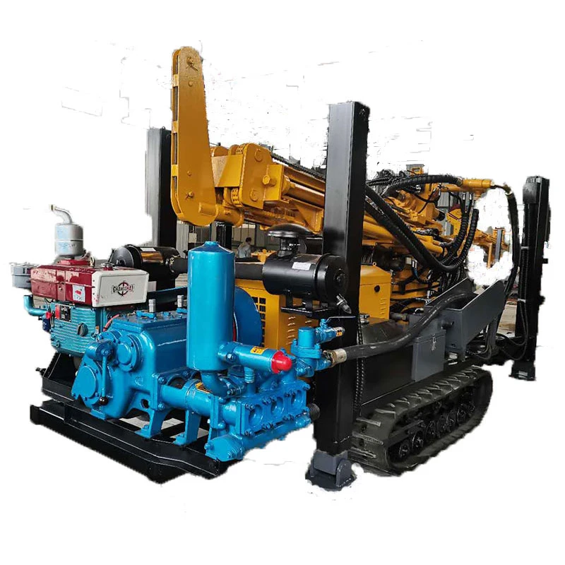 
 China Water Well Drilling Rig Machine With Mud Pump 200 Meters