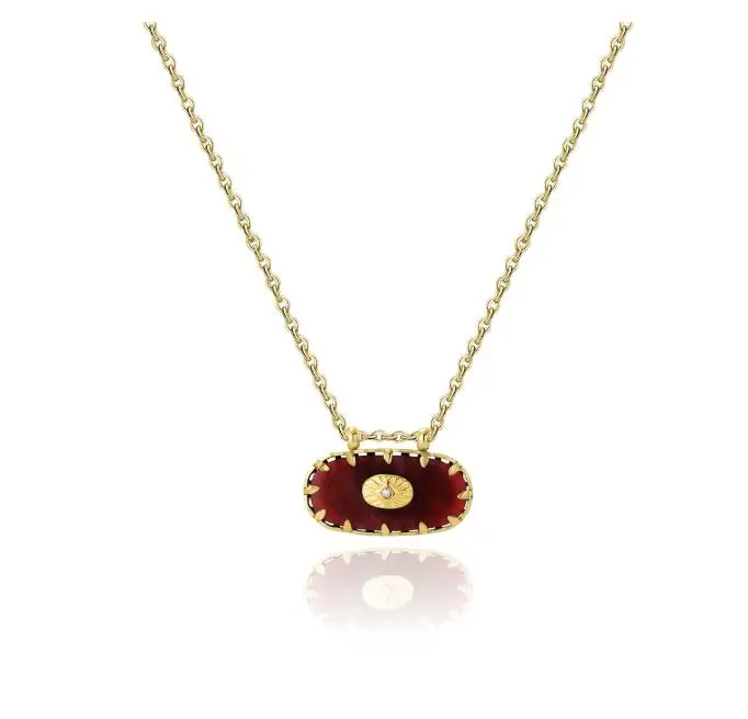 Red Acrylic Beaded Necklace