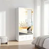 2 swing door with mirror & drawer