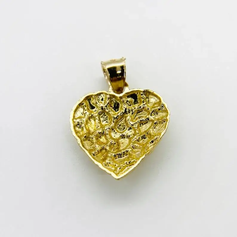 Duyizhao Hip Hop Unique Design Gold Nugget Heart Shaped Charm Pendant for Women/Men Jewelry