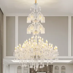 European Wedding Decoration Drop Light Classical Luxury Crystal Candle Chandelier for Living Room