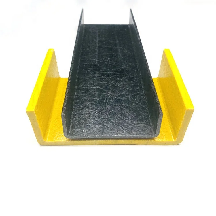product customized size frp c shape channel pultruded fiberglass for engineering building support beams-3