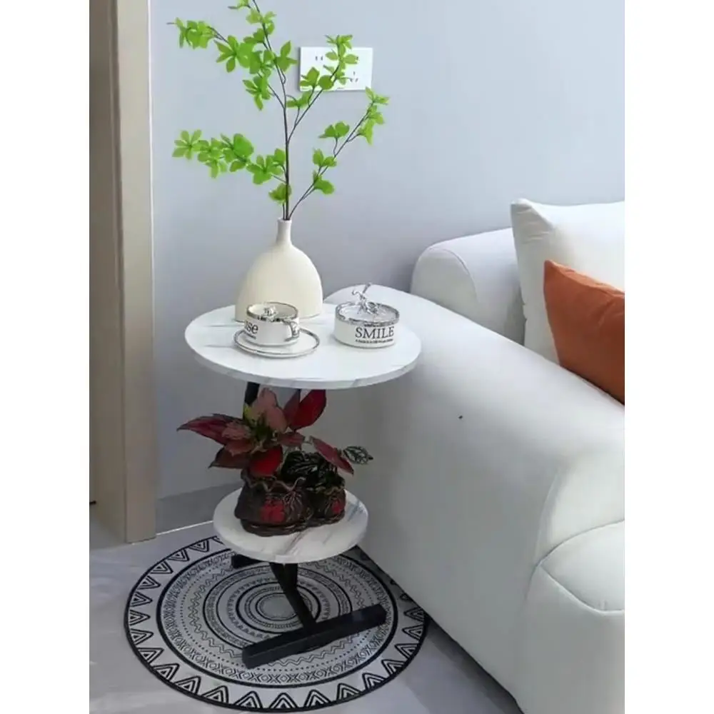 2024sofa c Shaped Folding Small Tea Nordic Round Wooden Modern Coffee Tables  for Living Room Apartment Bed Side Table Wood Home