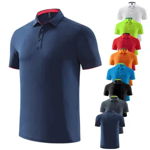Top Quality Custom Heat Press Printing Embroidery logo Plain Colour Men Workwear Short Sleeve Polo Shirt