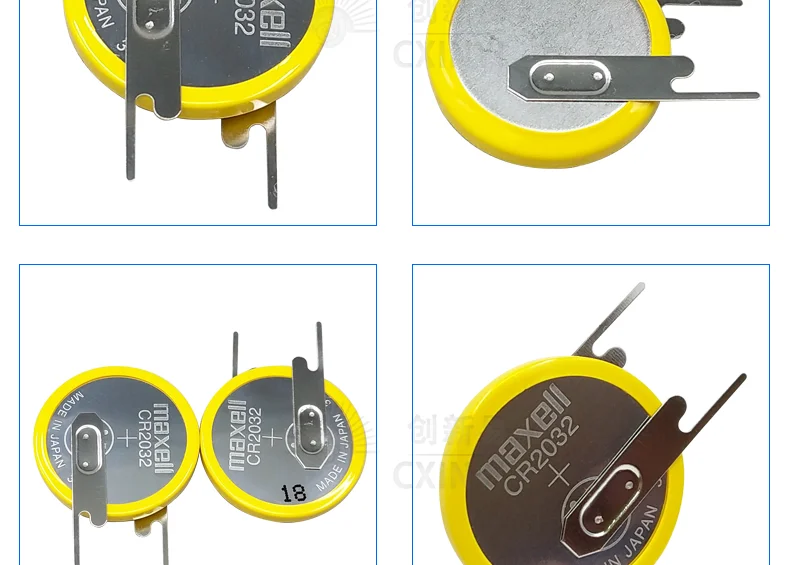 Maxell Cr2032 3v Button Battery With Solder Pins,Suitable For Computer