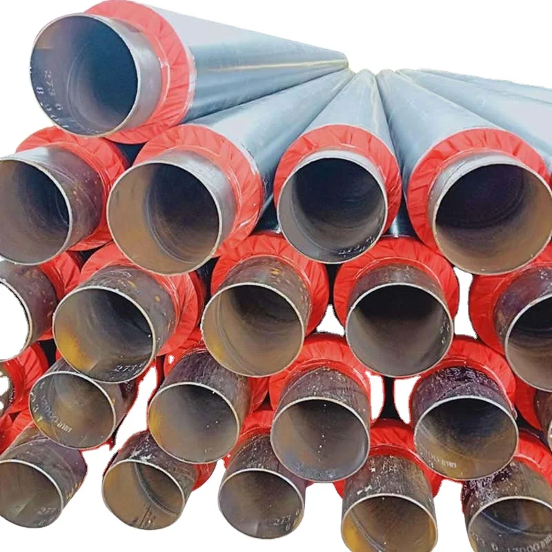 P235JH HDPE Polyurethane Foam Thermal Insulation Direct Buried ERW SAW Steel Pipe for Pipeline