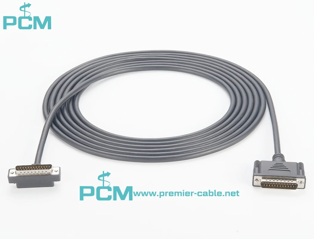 Molded D-Sub Cable DB25 Male Right Angle details