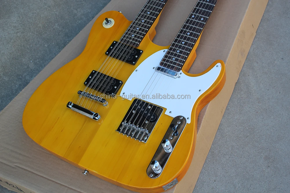 Huiyuan Factory Double Neck Basswood Guitar Electric Guitars In
