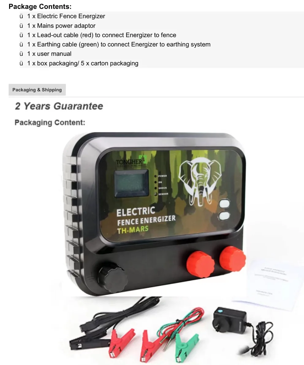 Agriculture Equipment Tools Solar Electric Fencing Energizer Kit For Animals(goats,Dogs,Cows