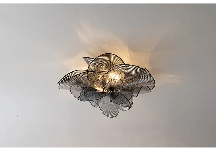 Nordic Creative LED Pendant Light Italian Designer White Flower Pendant Lamp for Living Room Bedroom