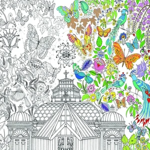 Giant Jumbo World Map Coloring Poster for Kids Large Garden Map Book Made of Durable Cardboard