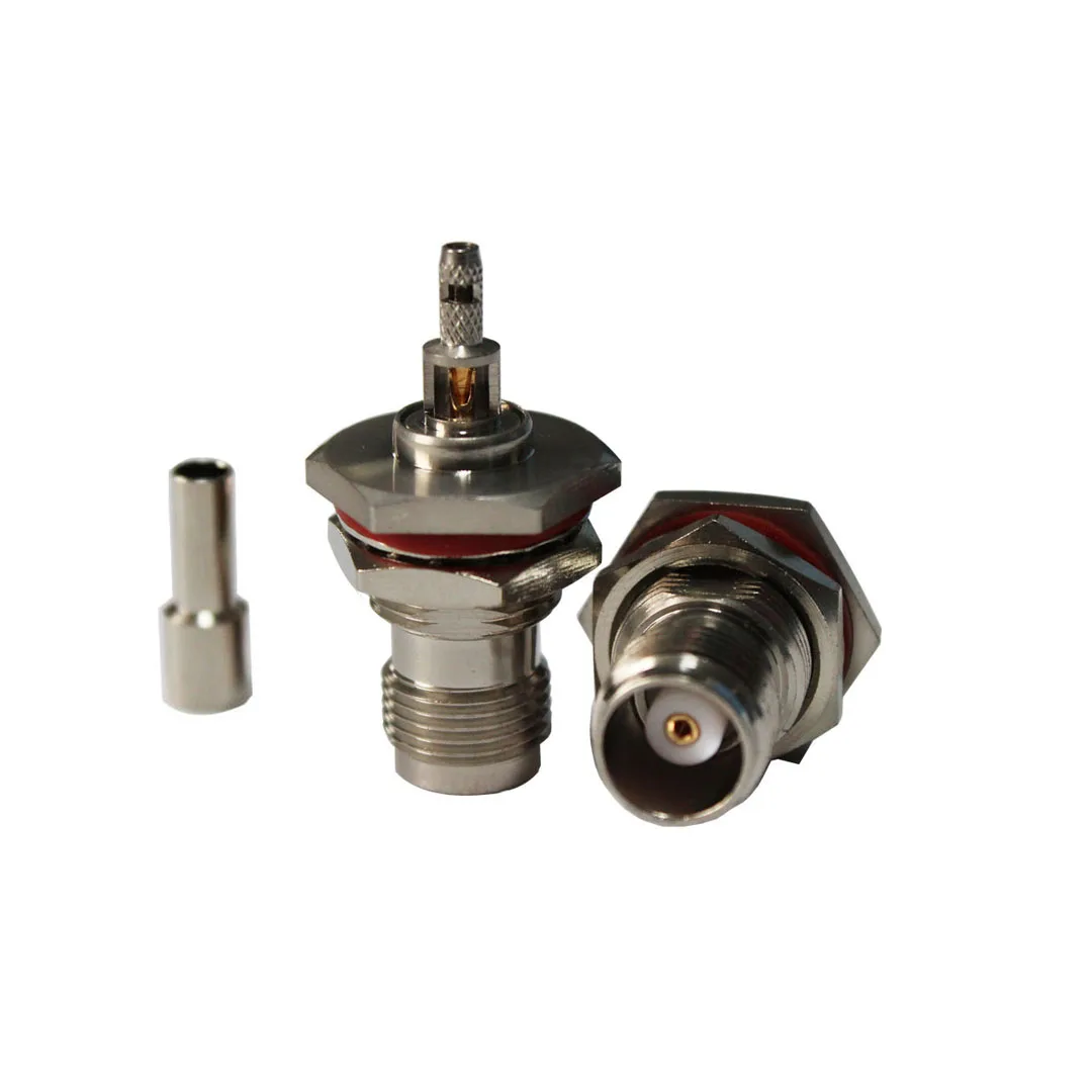 TNC-C-KY1.5 Big Hexagon Nickel Plated TNC Female Connector for RG316 and RG174 Cables