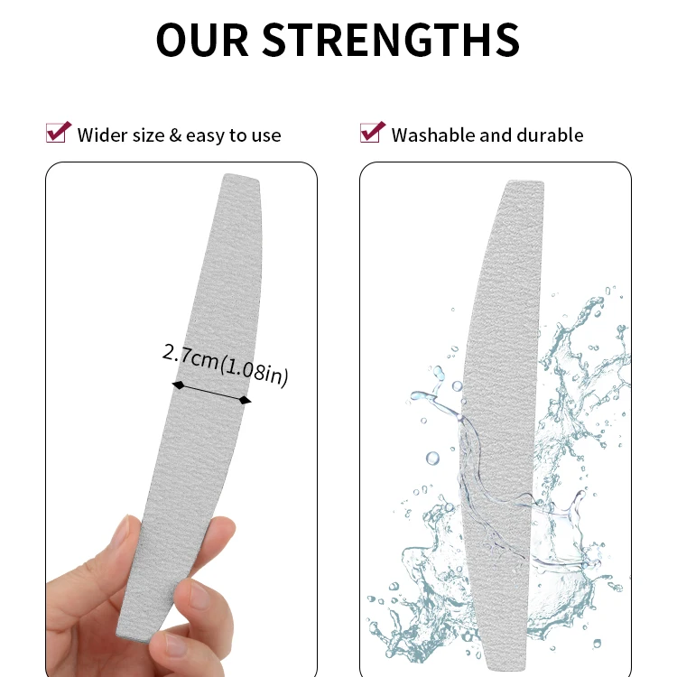 Custom Printed Biodegradable Double Side Wooden Nail File Zebra Nails