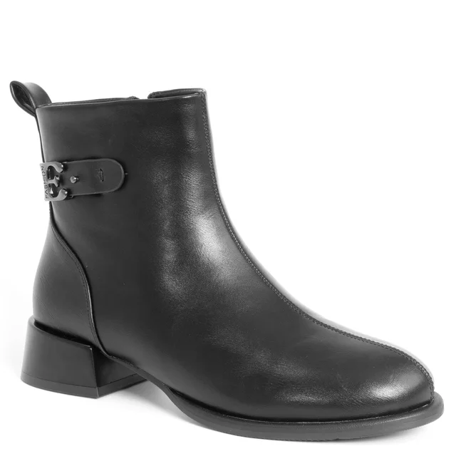 Wholesale YZY Women winter new release black microfiber leather heeled boots