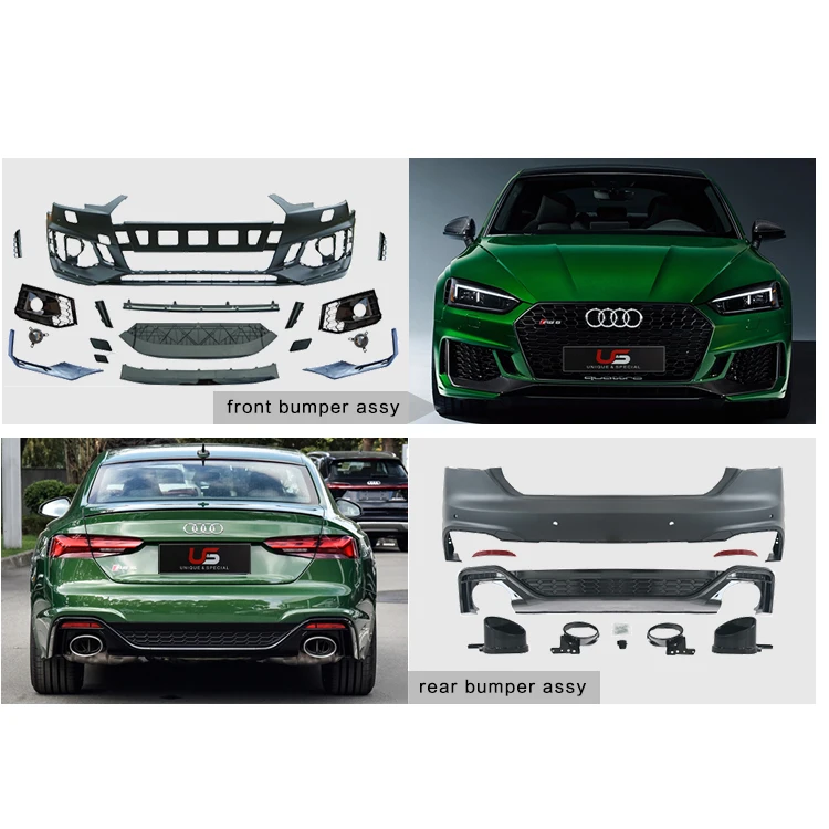 Front Bumper With Grill For Audi A5 S5 Upgrade To Rs5 Style Auto Modified High Quality Pp 7533