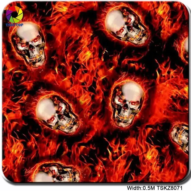 Tsautop Skull Patterns Water Transfer Printing Film How Much Is Hydro Dipping