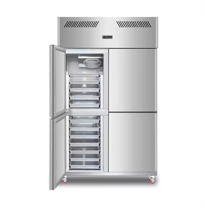 Commercial Kitchen Double Door Vertical Refrigerator Stainless Steel ...