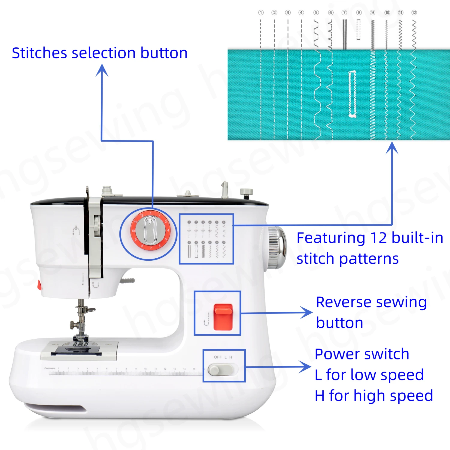 2023 China Popular Sewing Machine FHSM-519 Custom Sewing Machine Manufacturers High Quality As Singer Sewing Machine