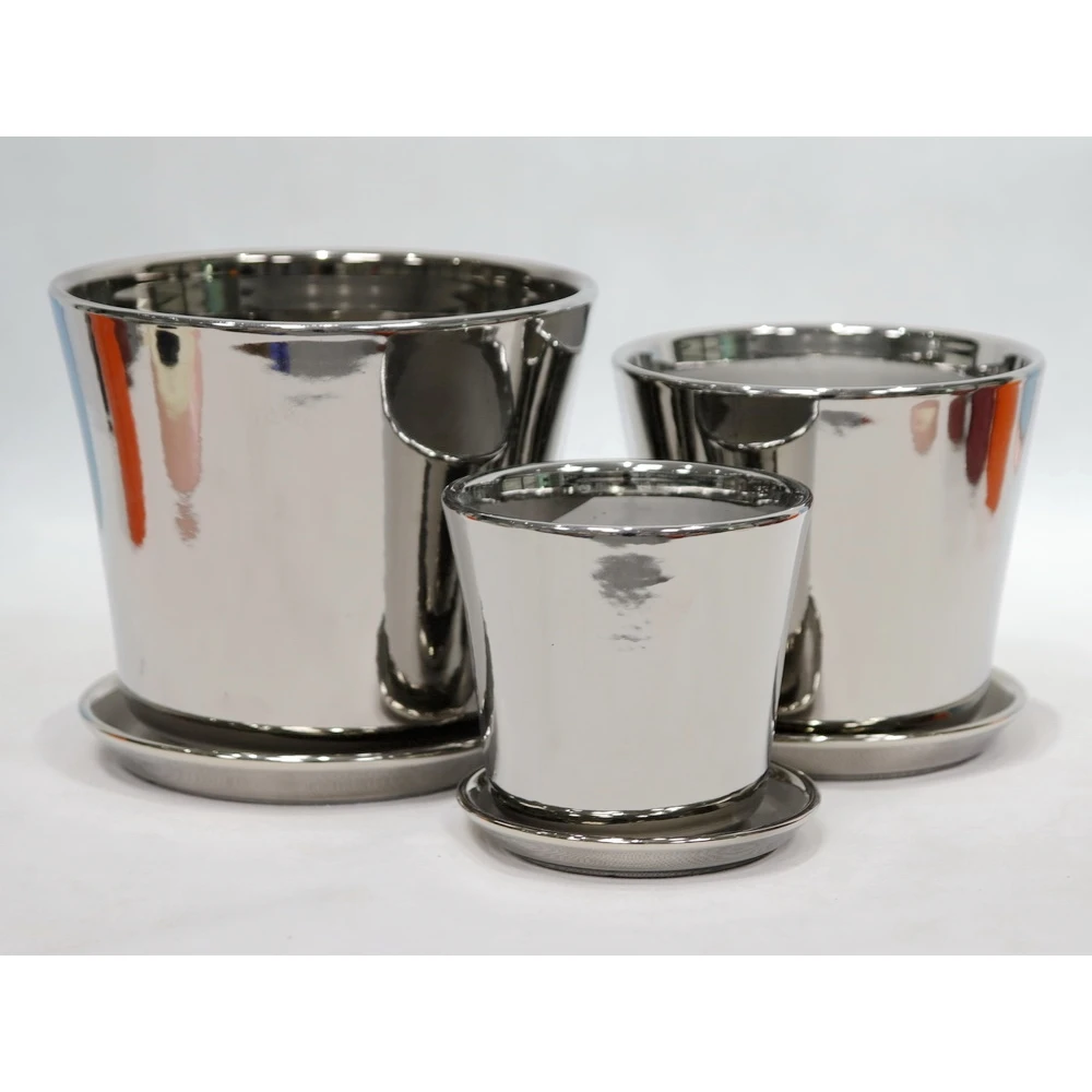 High Quality Ceramic Plant Circular Column Flower Pot for Livingroom Sale