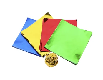 Colors Chocolate Candy Wrappers Aluminium Foil Paper Wrapping Papers Square Sweets Lolly Paper Food Grade