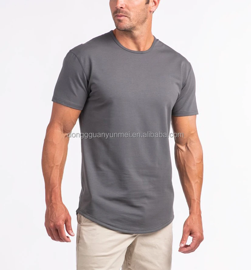 High Quality 95 Cotton 5 Spandex T Shirts Tee Basic Blank Plain Mens