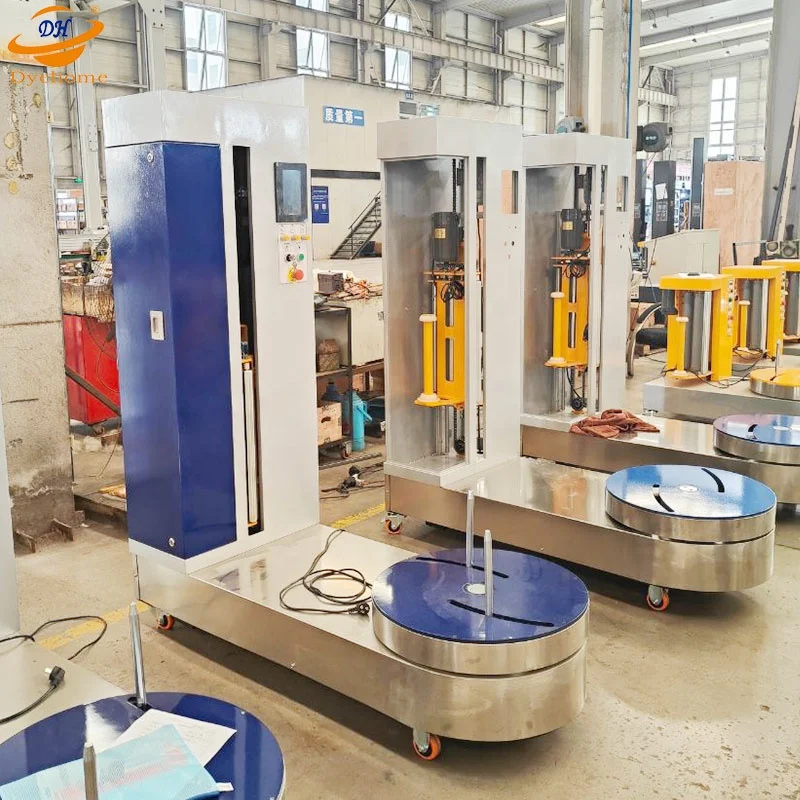 Small Airport Luggage Wrapping Machine Automatic Luggage Suitcase Stretch Wrapping Machine for Sale