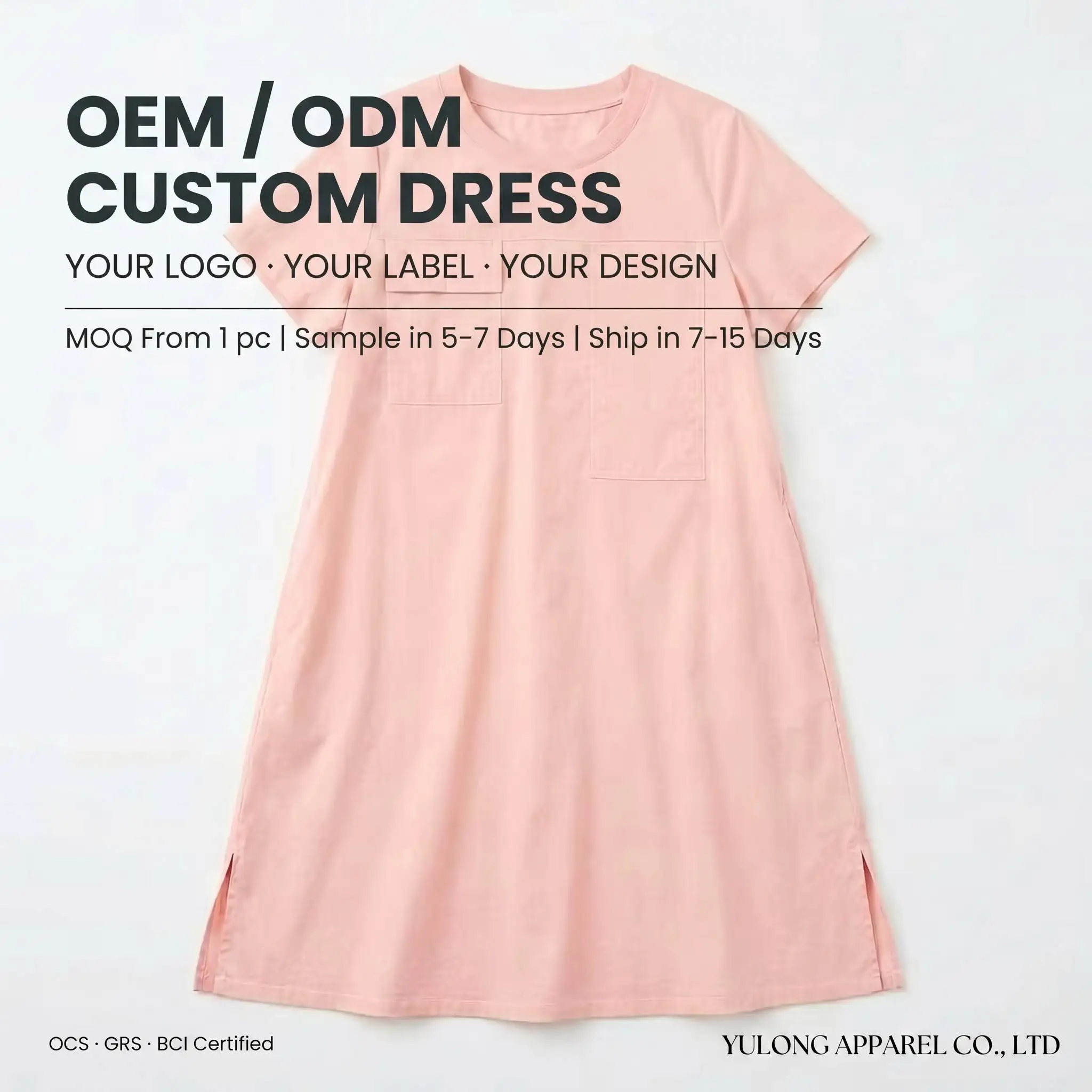 High-End Cotton Dress for Ladies, Breathable Summer Wear, Low MOQ Wholesale  OEM/ODM Customizable Wholesale