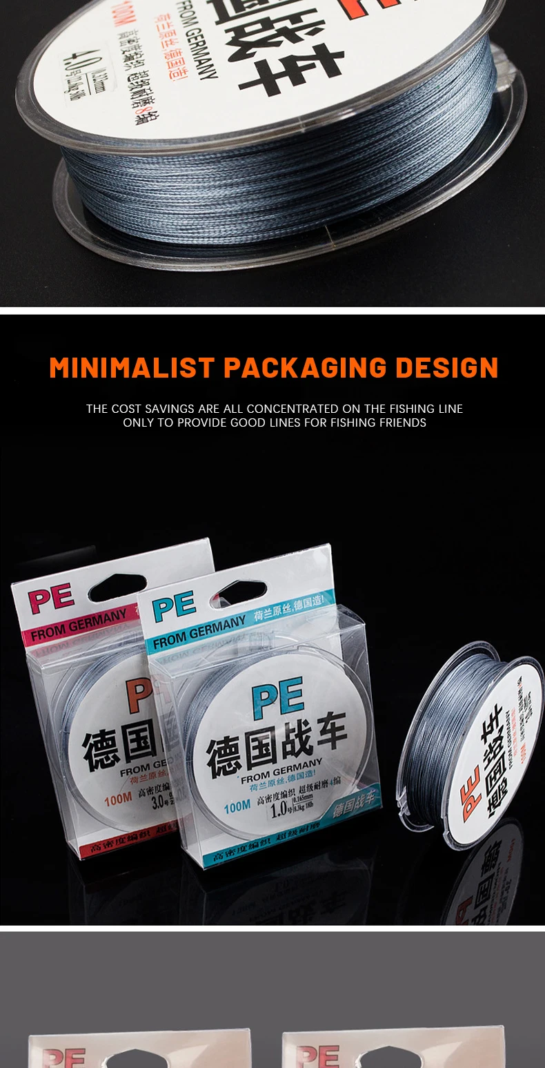 Long Fish Line Saltwater Braided Fishing Line Carbon German Fishing