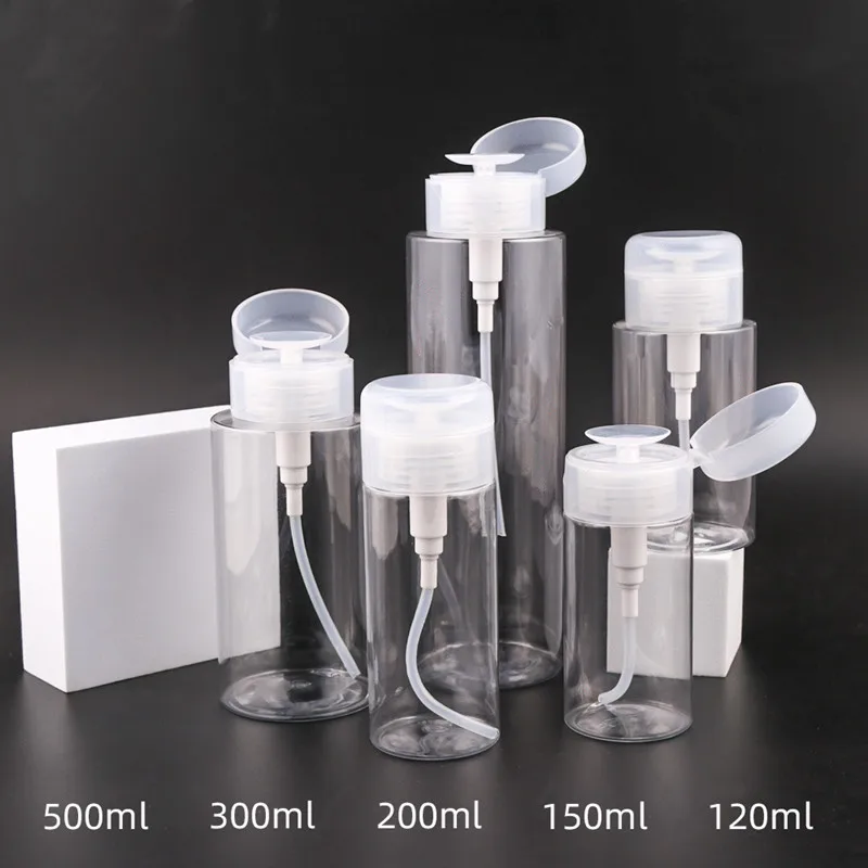 DISTRIBUTEUR DE POMPE à acétone propre dissolvant vernis à ongles récipient bouteille vide EUR 4