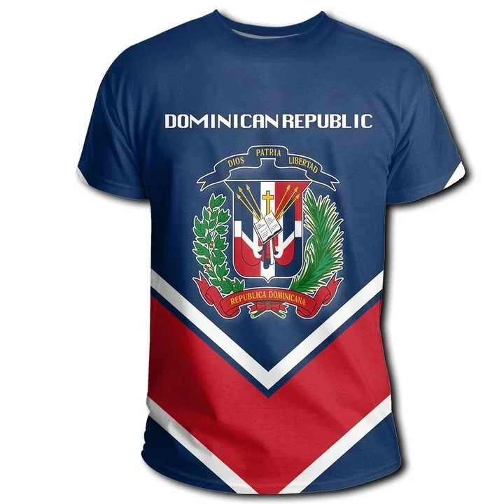 Camiseta con estampado de la bandera de la República Dominica para