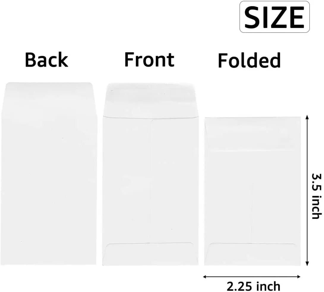 Small Coin Envelopes Kraft Paper Selfadhesive Mini Parts Envelopes For