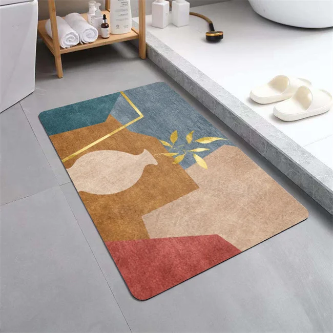 2021 высококачественный Быстросохнущий современный нескользящий Коврик для ванны противоскользящий дверной