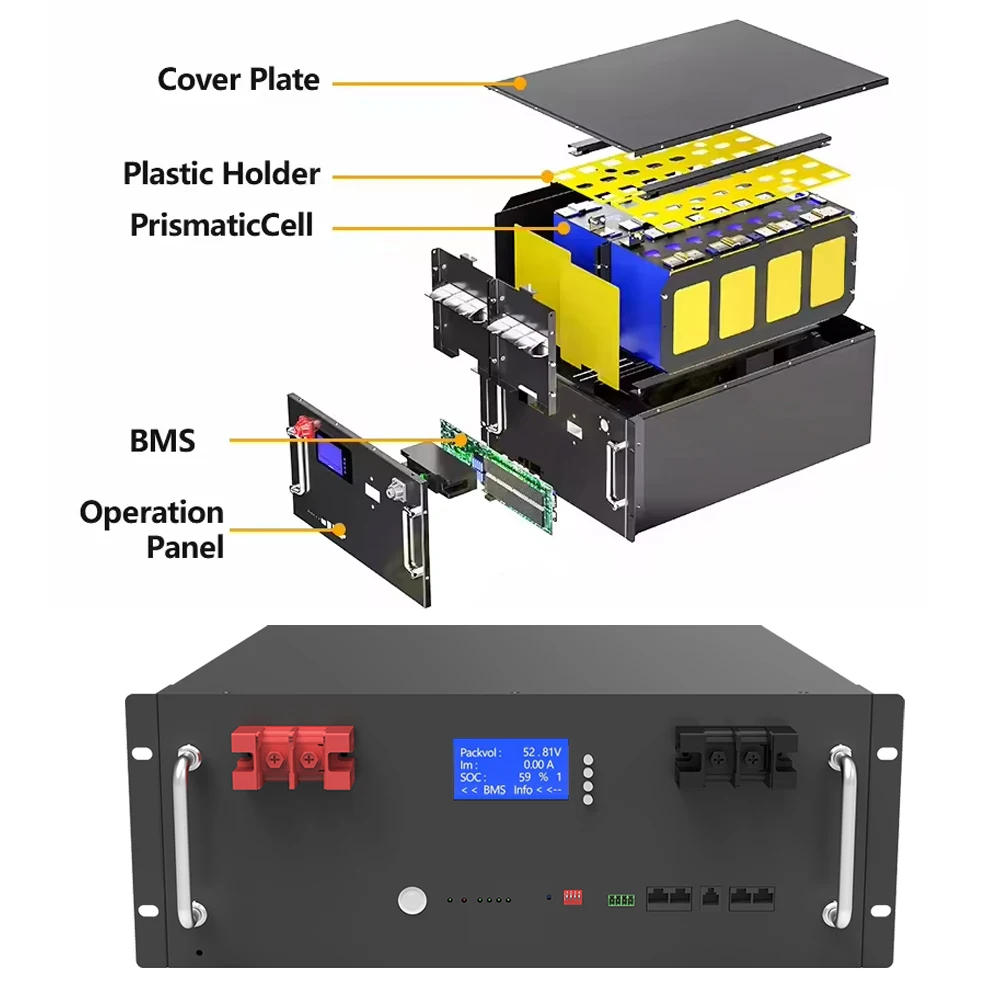 Cobowin Rack Solar Batteries 51.2v 5kwh 10kwh 20kwh Lifepo4 Battery ...