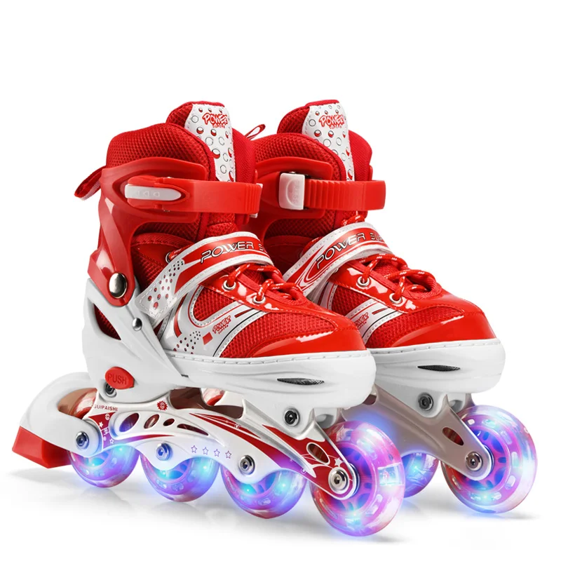 High Quality Kids Skate Shoes Flashing Skate Shoes Set Adjustable Inline Roller Skate Shoes