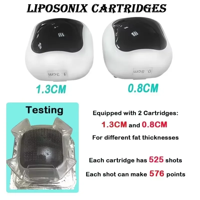 Shop professional Liposonix HIFU replacement cartridges with 5 depth options (0.6 cm / 0.8 cm / 1.0 cm / 1.3 cm / 1.6 cm). Designed for precise fat reduction and body contouring. Fast shipping worldwide. liposonix hifu probes Liposonix HIFU Replacement Cartridges