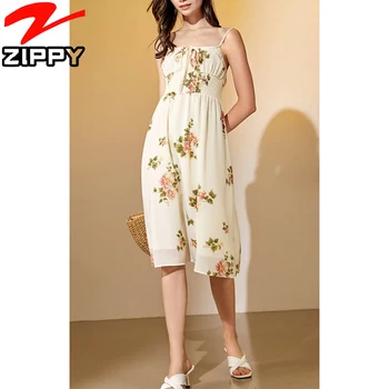 Women Elegant Casual Print Kitenge Designs Dress Loose Summer Midi Dress A Front Strap And A Waist Girdle Design Dress