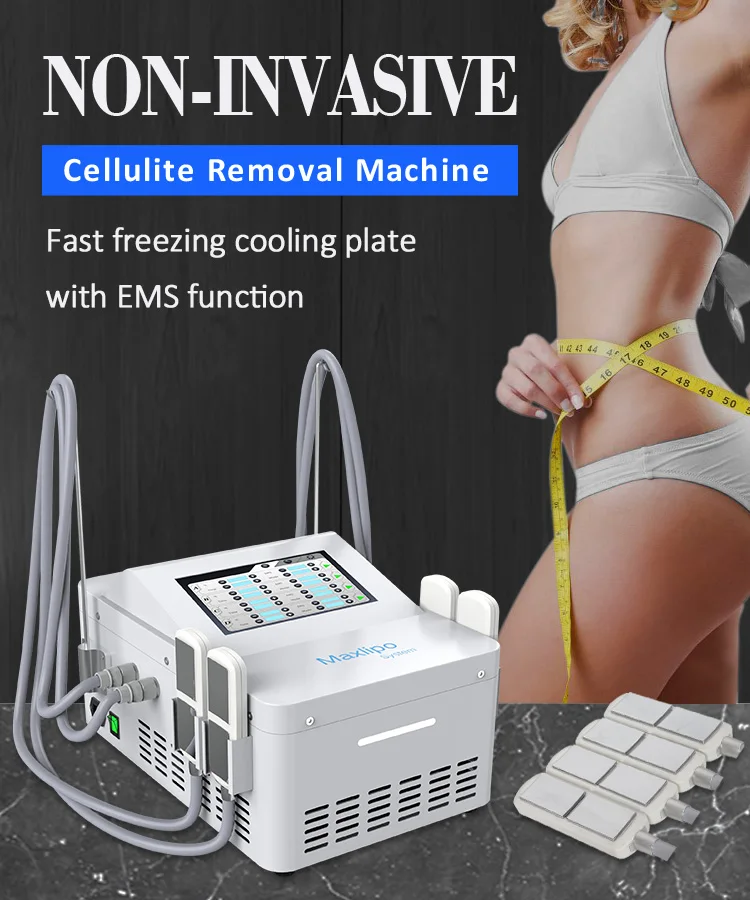 Professional ems body sculpting cryo slim cryolipolysis machine ems body slimming 4 handles cryo pads cryolipolysis machine