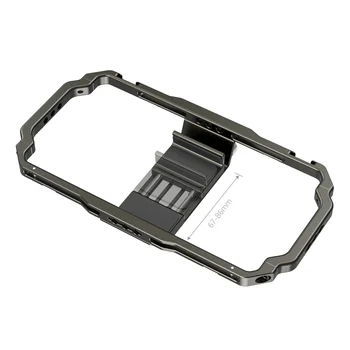 SmallRig-3155 Universal Handle Handgrip Mobile Phone Video Phone Grip Cage for iphone Aluminium Alloy Features 2 Cold Shoe Mount detail image