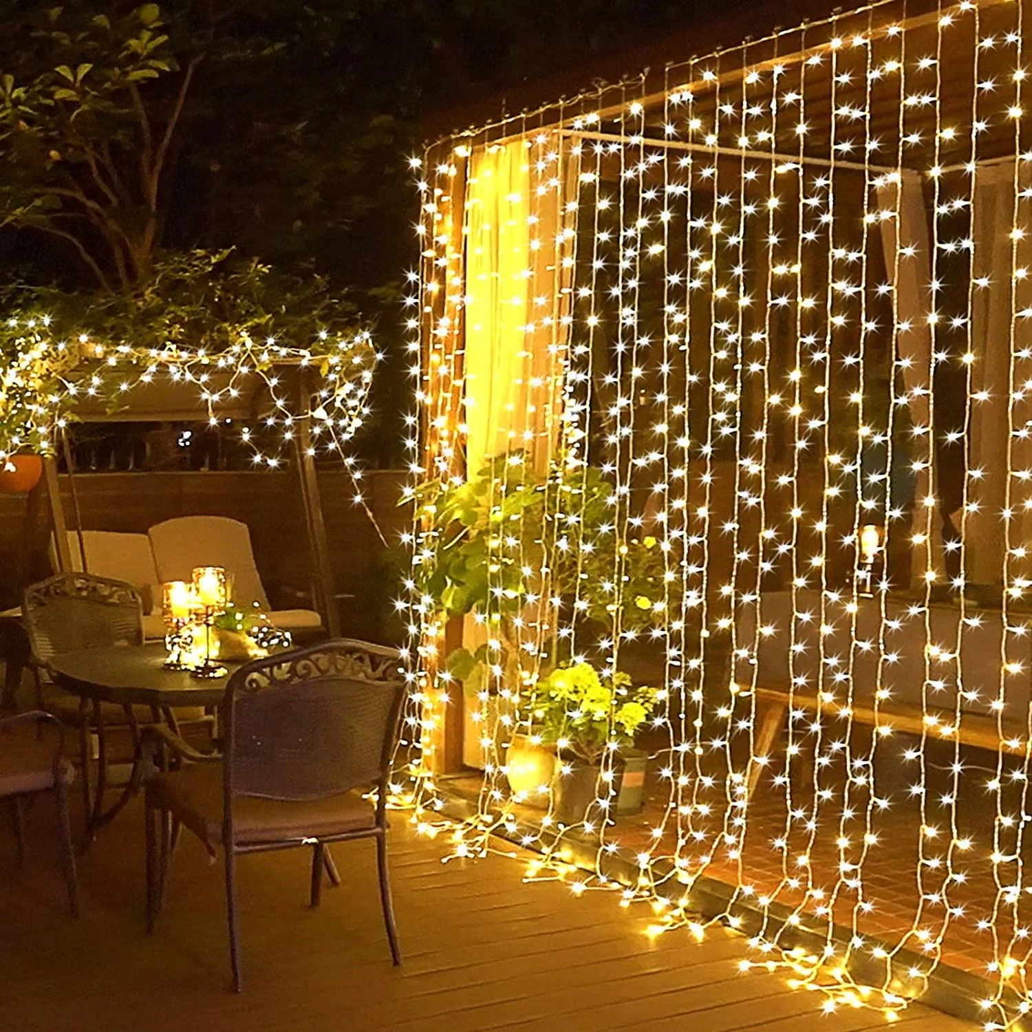 RTS Safe Low Voltage 31V LED Curtain Lights 3x3m Festival Lighting Company Christmas Diwali Ramadan Decorative Lights