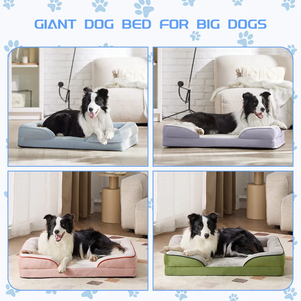 Wholesale heavy duty extra large soft xl xxl big orthopedic memory foam pet dog sofa bed for large dogs manufacture