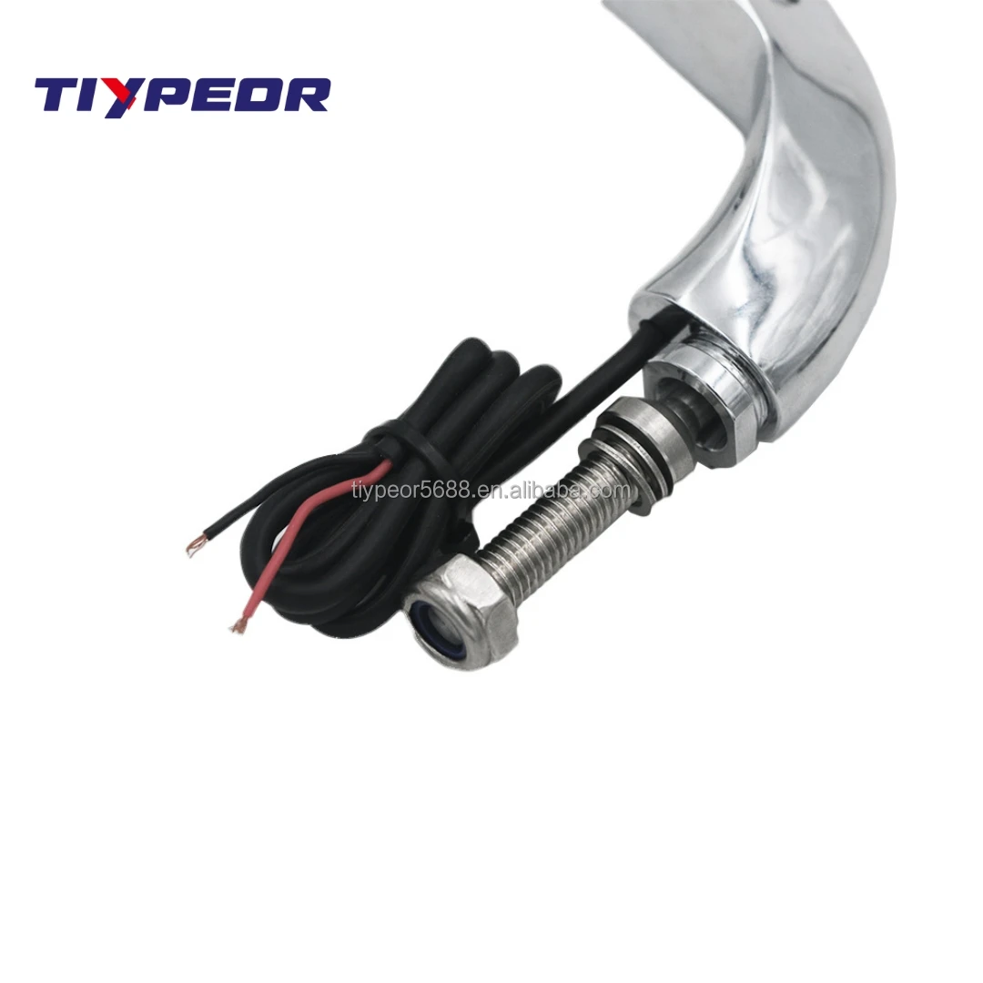 product tiypeor motorcycle adjustable mirror angle rearview side clear mirrors universal for chopper scooter with turn signal light-8