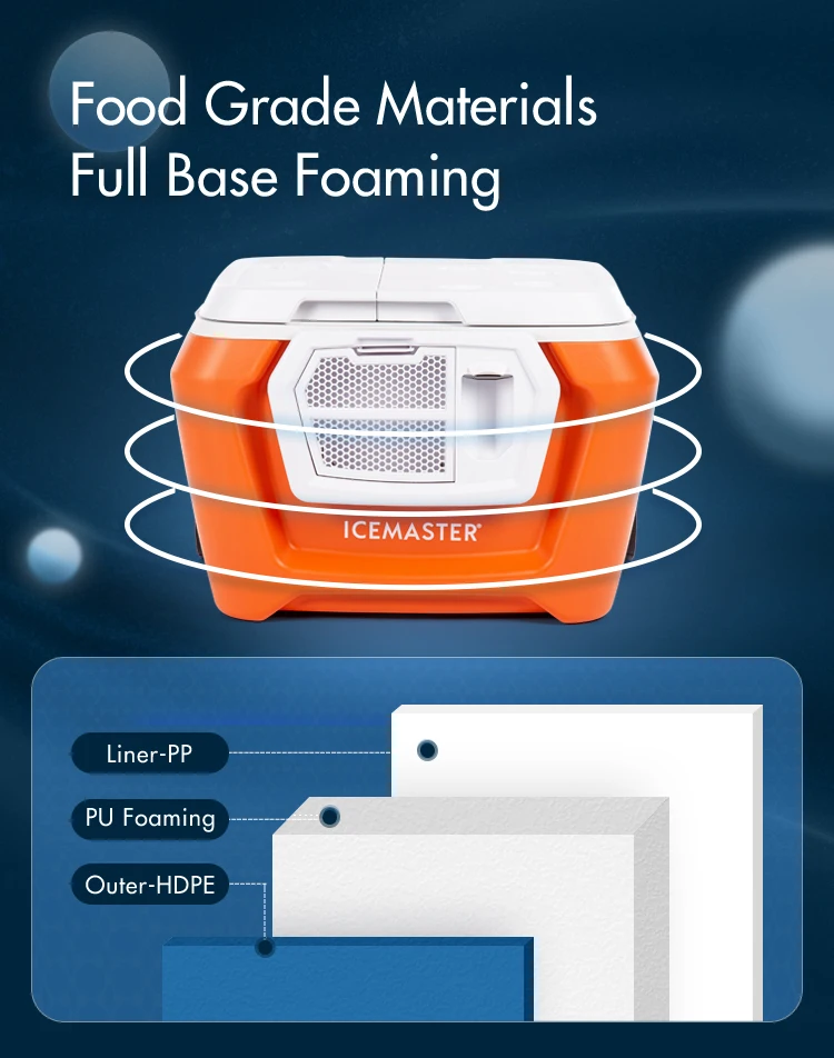 Icemaster 54l Multifunctional Wheeled Cooler With High Speed Blender