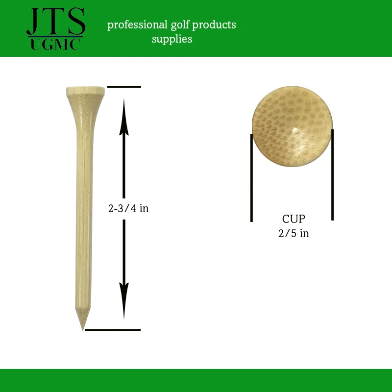 Customization Cigarette Box Silver and Gold Stripes Bamboo Golf Tee
